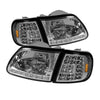 5014191 Xtune fits Ford 97-03 F150 Crystal Headlights w/ Clear LED Corners Chr