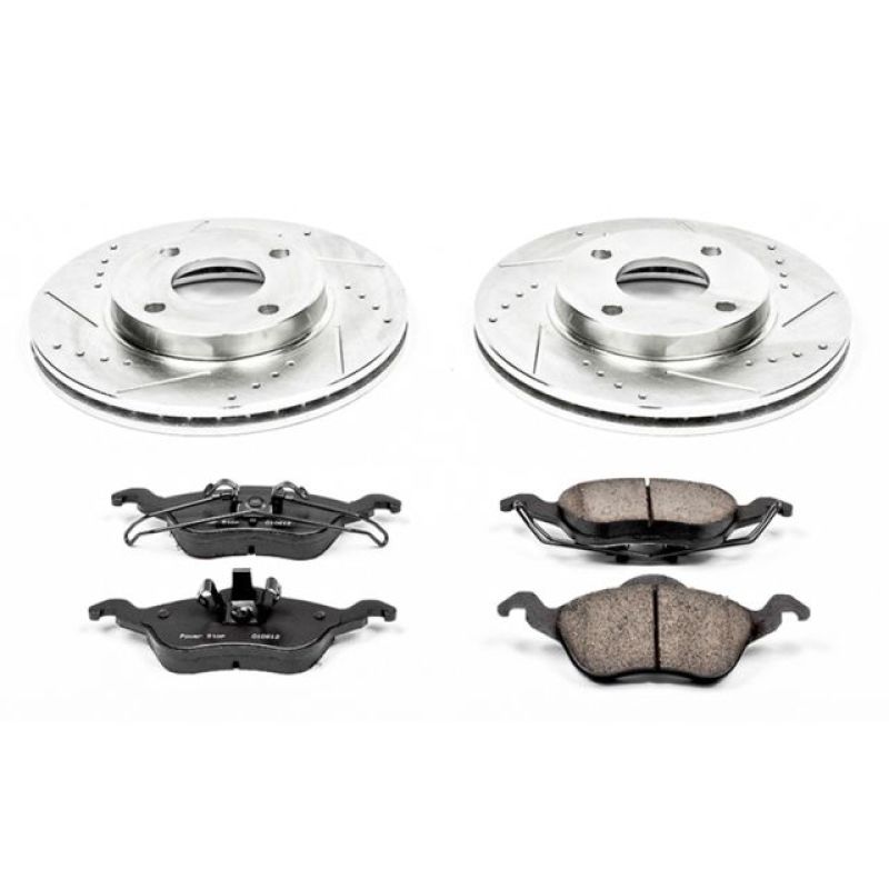 PowerStop K1358 fits Ford 00-04 Focus Front Z23 Evolution Sport Brake Kit
