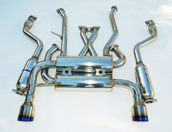 Invidia HS07IG7GID 07+ fits Infiniti G37 Coupe Gemini Rolled Titanium Tip Cat-ba