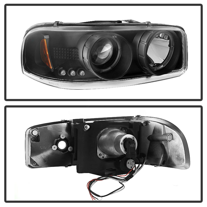 Spyder 5009357 fits GMC 99-06 Sierra 1500/2500/3500 Projector Headlights LED Ha