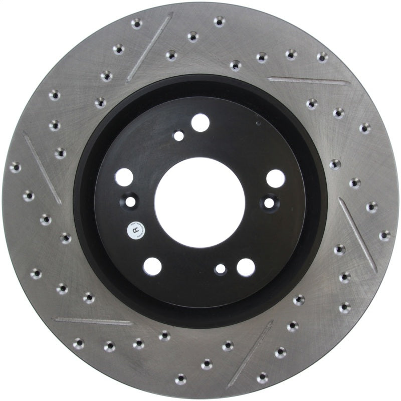 Stoptech 127.40057R 02-06 fits Acura RSX Type S / 06-09 Honda Civic Si Slotted & Drilled Right Front Rotor