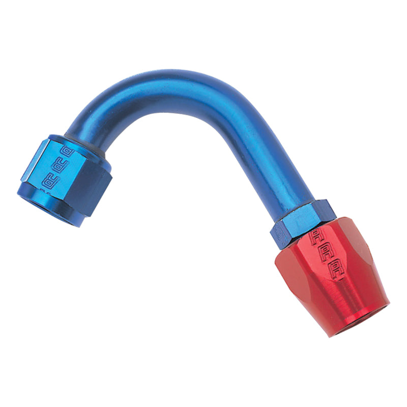 Russell 610230 Performance -8 AN Red/Blue 120 Degree Full Flow Hose End (1-1/4in Centerline Radius)
