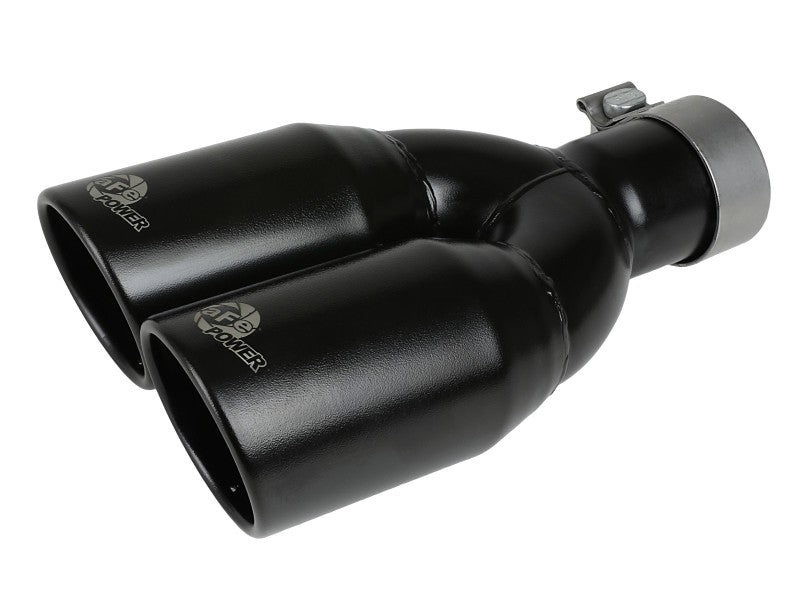 AFE 49-48086-B Series 2.5in 409 SS Axle-Back Exhaust System Black 07-18 fits Je