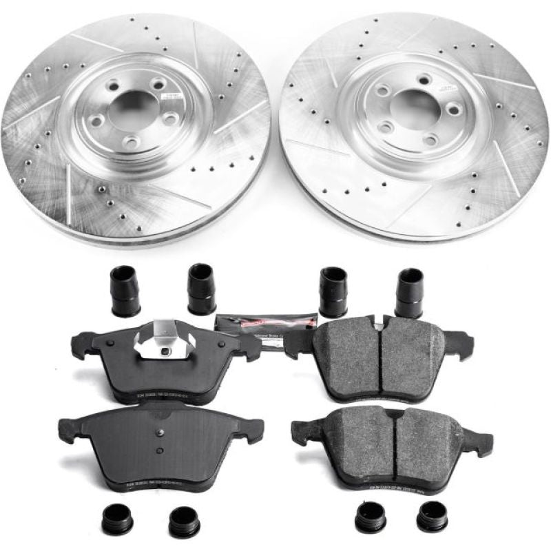 Power Stop K8039 2018 Jaguar XJ Front Z23 Evolution Brake Kit