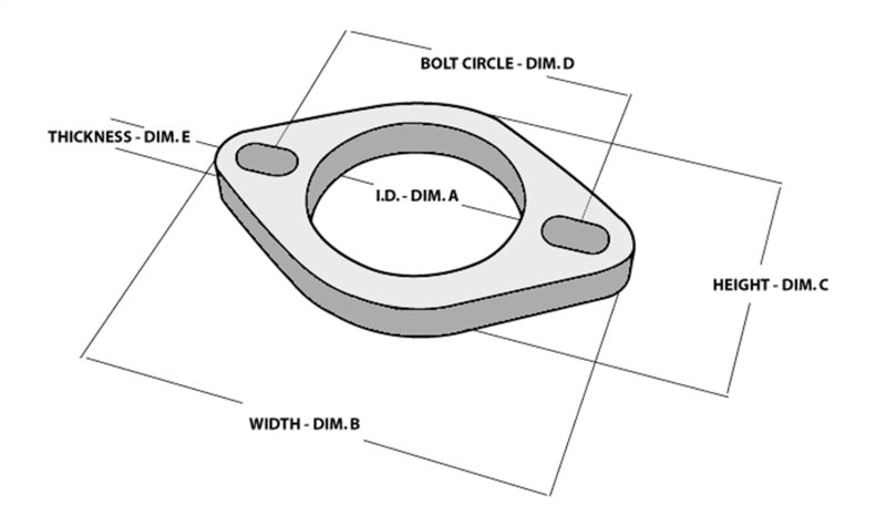 Vibrant 1475S 2-Bolt T304 SS Exhaust Flange (4in I.D.)
