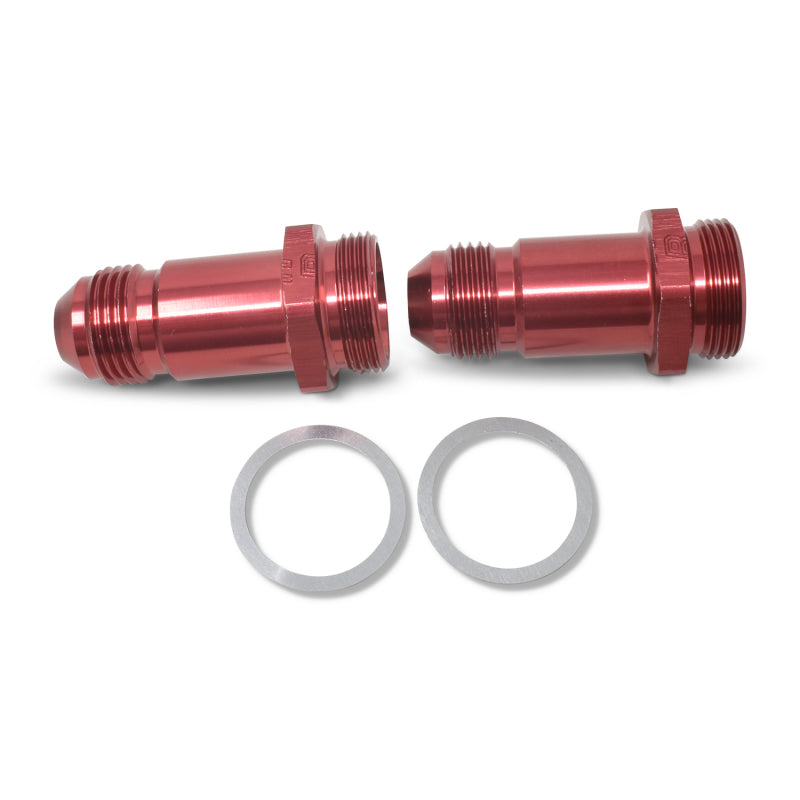 Russell 640210 Performance -8 AN Carb Adapter Fittings (2 pcs.) (Red)