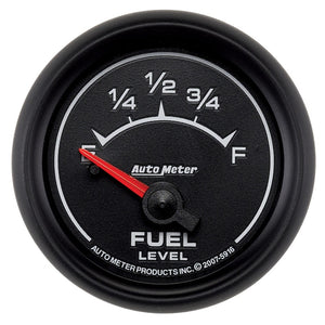 AutoMeter 5916 AutoMeter Gauge Fuel Level 2-1/16in. 240 Ohm(e) to 33 Ohm(f) Elec Es