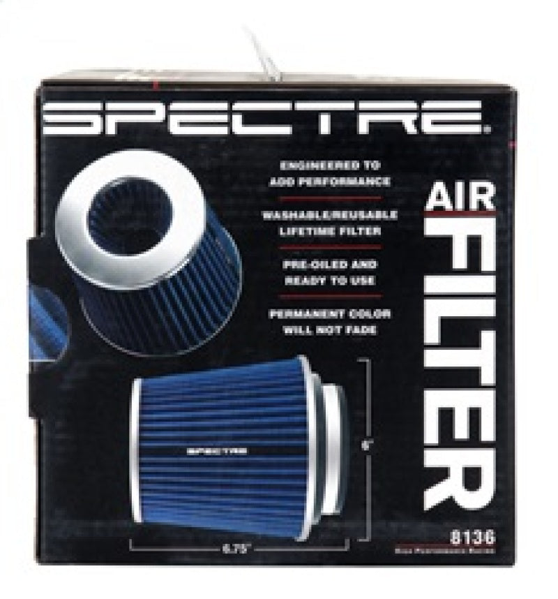 Spectre 8136 Adjustable Conical Air Filter 5-1/2in. Tall (Fits 3in. / 3-1/2in. / 4in. Tubes) - Blue
