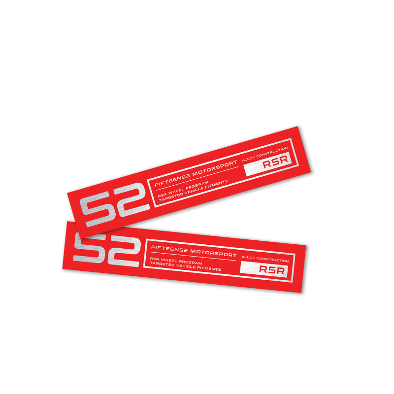 fifteen52 52-RSR-LIPDECAL-RED-SET Holeshot RSR Wheel Lip Decal Set of Four - Red