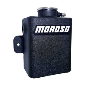 Moroso 63952 Universal 1.25qt Coolant Expansion Tank - Black Powder Coat