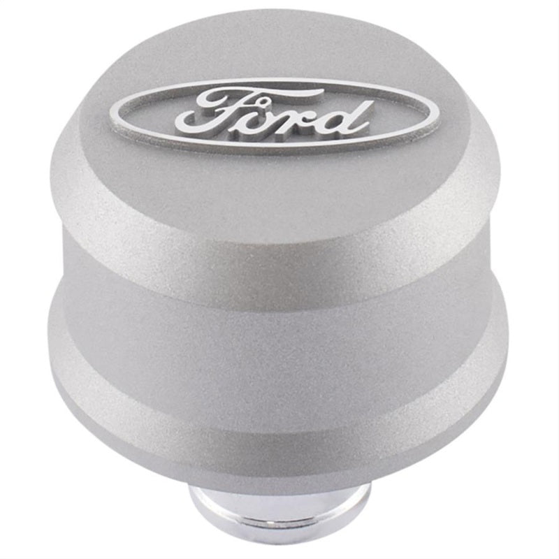 fits Ford 302-437 Racing Grey Breather Cap w/ fits Ford Logo