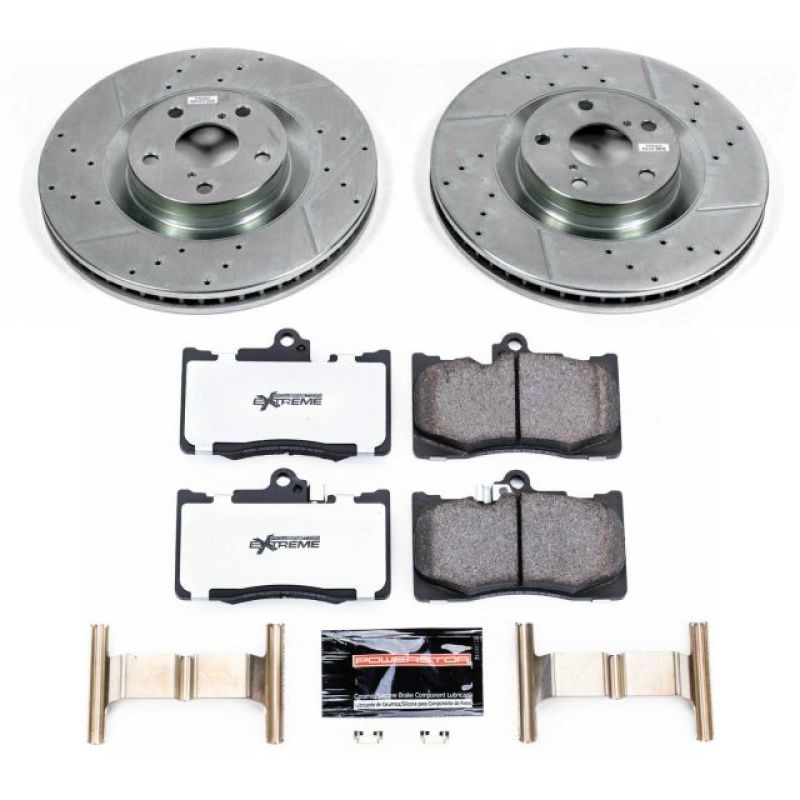 PowerStop K6355-26 13-19 fits Lexus GS350 Front Z26 Street Warrior Brake Kit