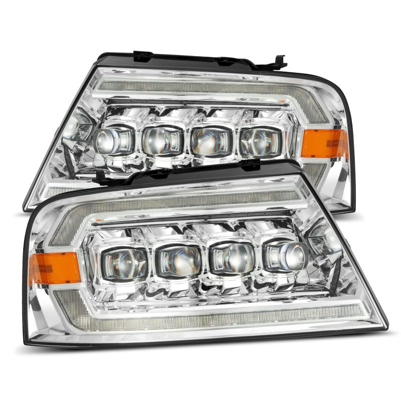 AlphaRex 880129 fits Ford 04-08 F150 / 06-08 Lincoln Mark LT NOVA LED Proj Headlights Chrome w/Activ Light/Seq