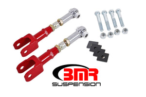 BMR TR005R S550 fits Mustang Rear On-Car Adj. Rod Ends Toe Rods - Red