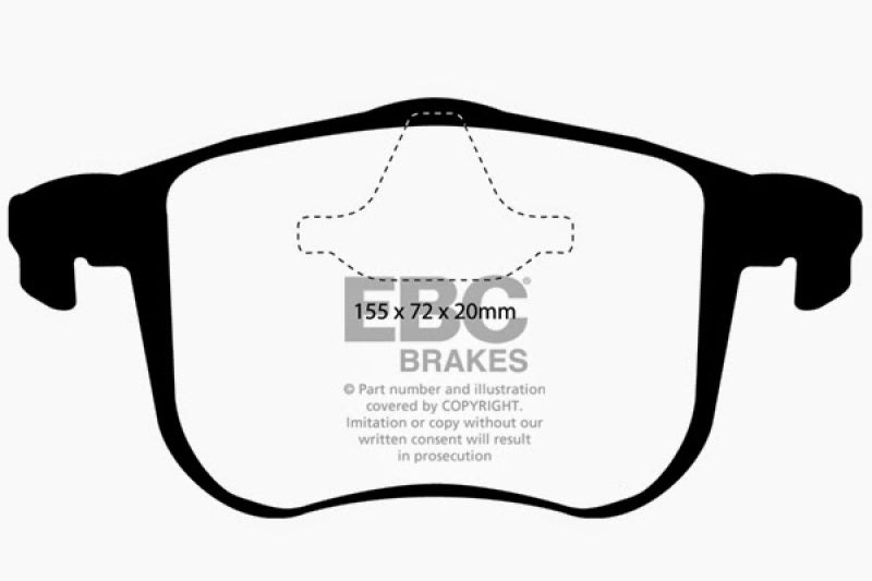 EBC DP21416 fits Saab 06-11 9-3 2.0 Turbo (Aero) Greenstuff Front Brake Pads