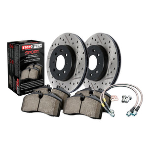 Stoptech 978.33031F Sport Axle Pack, Drilled & Slotted, Front