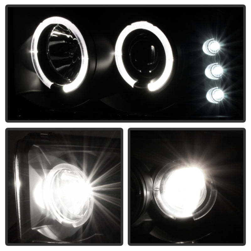 Spyder 5078452 fits Ford 99-04 F250 Super Duty Projector Version 2 LED Halo LED