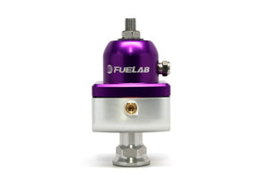 Fuelab 55504-4 555 High Pressure Adjustable FPR Blocking 25-65 PSI (1) -8AN In (2) -8AN Out - Purple