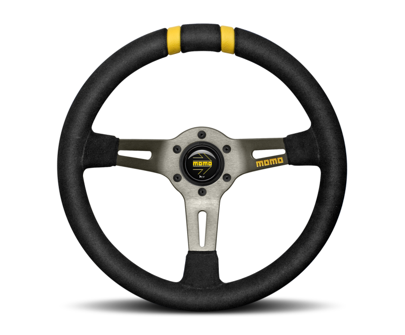 Momo R1907/33S MODDRIFT Steering Wheel 330 mm - Black Suede/Anth Spokes/2 Stripes