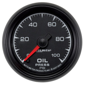 AutoMeter 5953 Autometer ES 52.4mm 0-100 PSI Oil Pressure Gauge