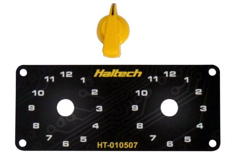 Haltech HT-010509 Dual Switch Panel Kit w/Yellow Knob