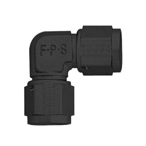 Fragola 496303-BL -3AN x 90 Degree Female Coupler - Black