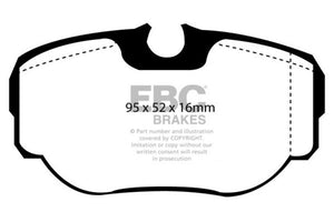 EBC UD493 99-03 fits Land Rover Discovery (Series 2) 4.0 Ultimax2 Rear Brake Pads