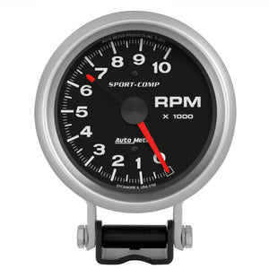 AutoMeter 3700 Autometer Standard 3-3/4in 10,000 RPM Pedestal Mount Tachometer Sport Comp