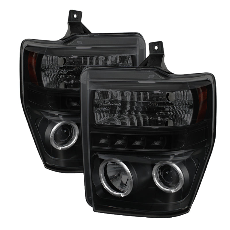 Spyder 5078490 fits Ford 08-10 F250/350 Projector Headlights LED Halo LED Blk S