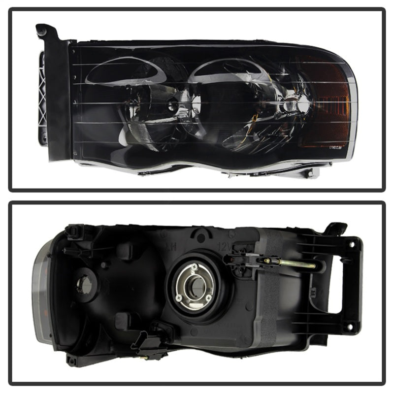 9030352 Xtune fits Dodge 02-05 Ram 1500 Amber Crystal Headlights HD-JH-DR02-AM