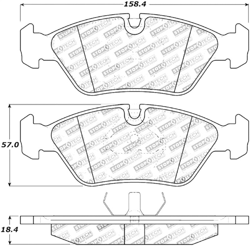 Stoptech 308.0253 Street Touring Brake Pads
