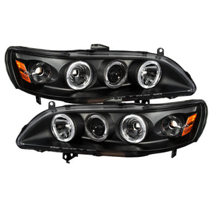 Spyder 5010728 fits Honda 98-02 Accord 1PC Projector Headlights LED Halo Amber