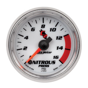 AutoMeter 7174 Autometer C2 2in 0-1600 PSI Full Sweep Electronic Nitrous Gauge