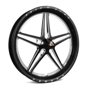 Race Star 63-72400112AB 63 Pro Forged 17x2.4 Spindle Mount Anglia Wheel 1.13in. BS - Blk Anodized/Machined