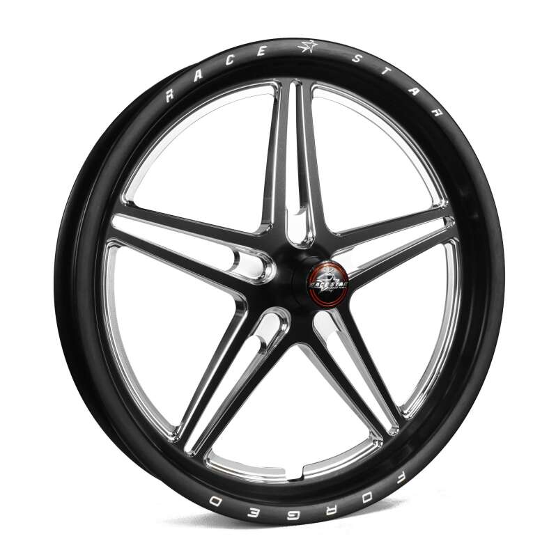 Race Star 63-72400112AB 63 Pro Forged 17x2.4 Spindle Mount Anglia Wheel 1.13in. BS - Blk Anodized/Machined