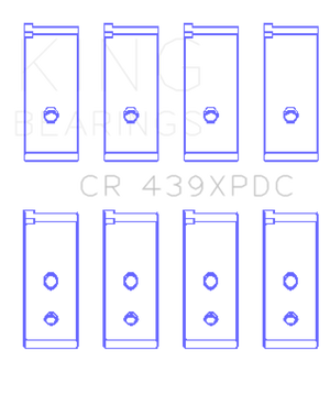 King CR439XPDC fits Honda B18A1/B18B1 pMaxKote Performance Rod Bearing Set