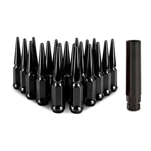 Mishimoto MMLG-SP1215-20BK Steel Spiked Lug Nuts M12x1.5 20pc Set - Black