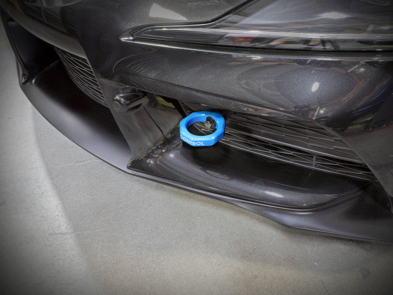 AFE 450-721001-L Control Front Tow Hook Blue 20-21 fits Toyota GR Supra (A90)