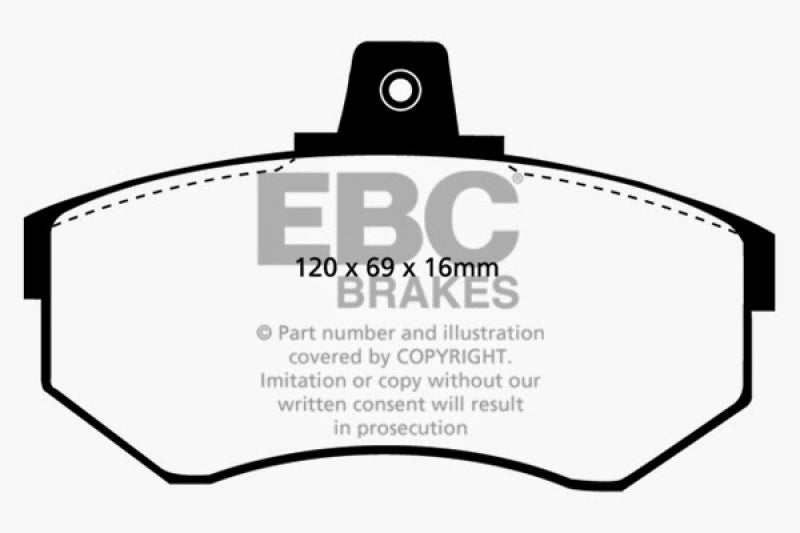 EBC DP2369/2 fits Audi 84-87 4000 1.8 Greenstuff Front Brake Pads