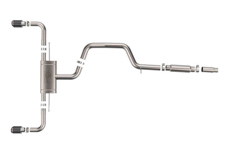 aFe 49-36454-C 22-24 Volkswagen GTI MACH Force-Xp 3 to 2-1/2 IN Stainless Steel Cat-Back Exhaust w/Carbon Tips