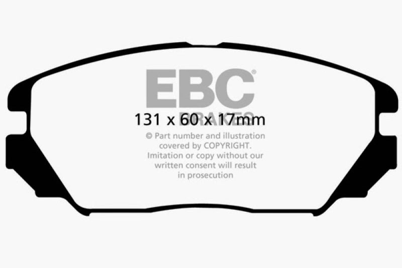 EBC DP21757 fits Hyundai 08-09 Azera 3.3 Greenstuff Front Brake Pads