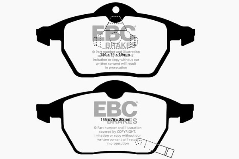 EBC DP21443 fits Saab 99-02 9-3 2.0 Turbo Greenstuff Front Brake Pads