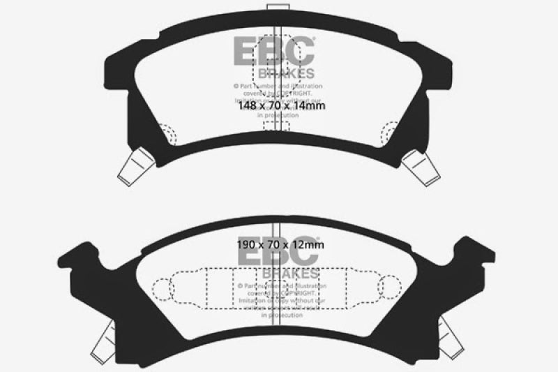 EBC DP21175 fits Buick 96-98 Skylark 2.4 Greenstuff Front Brake Pads