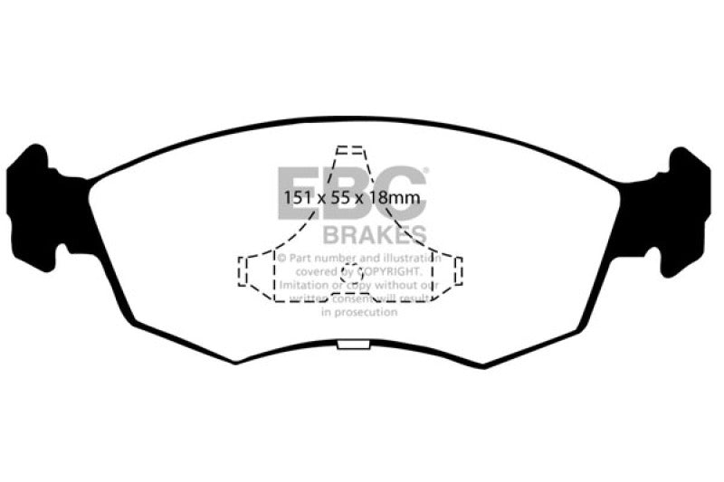 EBC DP2605/2 fits Mercury 85-89 Merkur Scorpio 2.9 Greenstuff Front Brake Pads