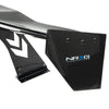 NRG CARB-A692NRG Carbon Fiber Spoiler - Universal (69in.) w/ Diamond Weave/NRG Logo Stand Cut Out/Lrg Side Plate