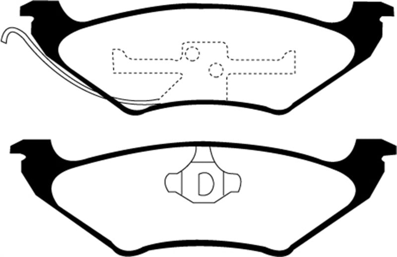 EBC DP21625 fits Ford 90-94 Crown Victoria Greenstuff Rear Brake Pads