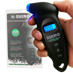 Rhino USA RGAUGE-DIGBLK Digital Tire Pressure Gauge 150 Psi (Black)