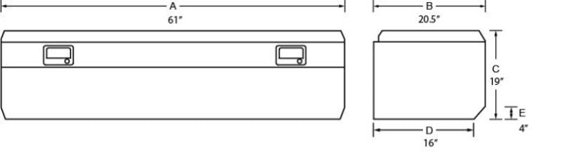 Tradesman 86460 Steel Flush Mount Truck Tool Box (60in.) - White