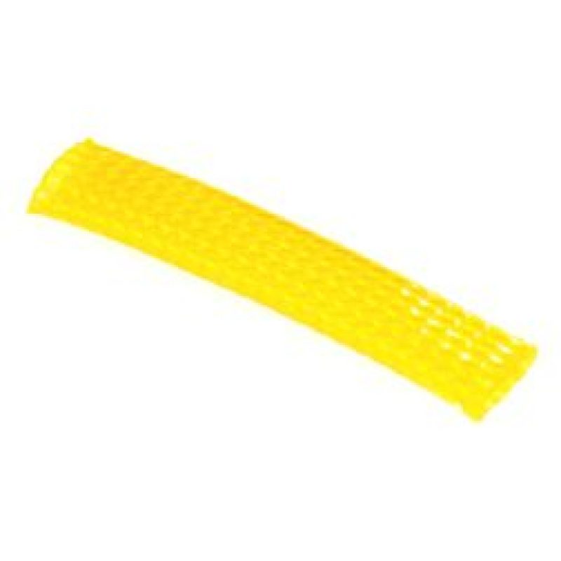 NAMZ NBFS-YE Braided Flex Sleeving 10ft. Section (3/8in. ID) - Yellow