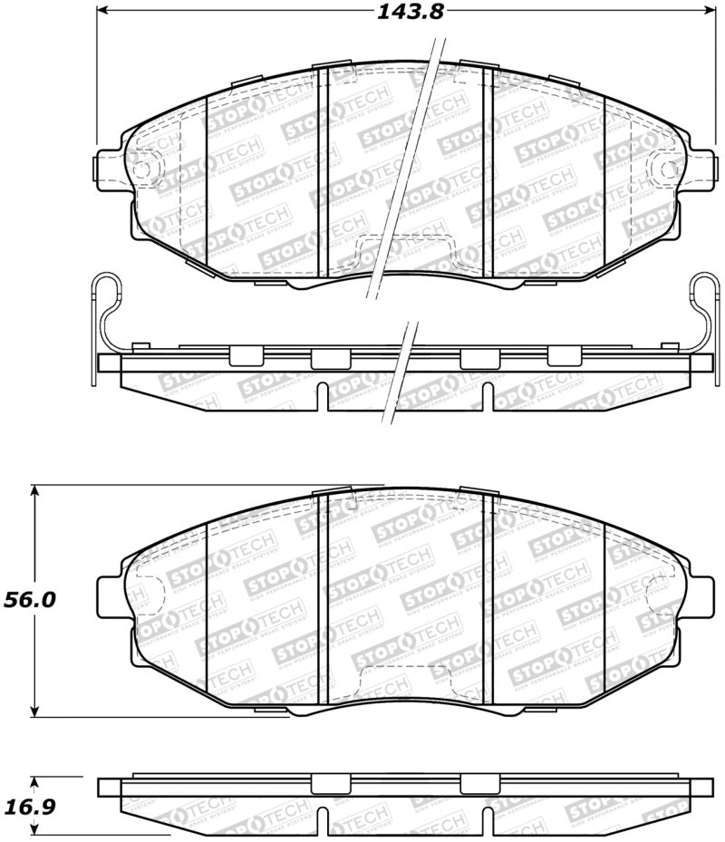Stoptech 308.1031 Street Brake Pads